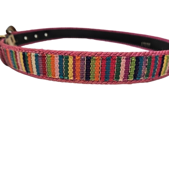 Unbranded Multicolor‎ Color Rainbow Canvas Belt Size Small Unisex - Picture 4 of 7